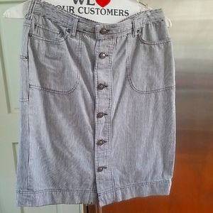 Patagonia striped denim skirt